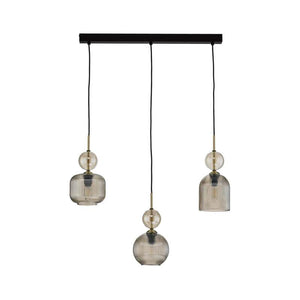 B-Ware TK Lighting Hängelampe Sophia LED Pendelleuchte dimmbar schwarz grau 65cm