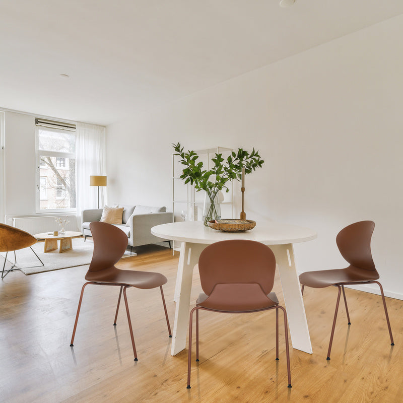hjh OFFICE Besucherstuhl T36 VI rotbraun Kunststoff Stahl stapelbar 130 kg - 4064323037835