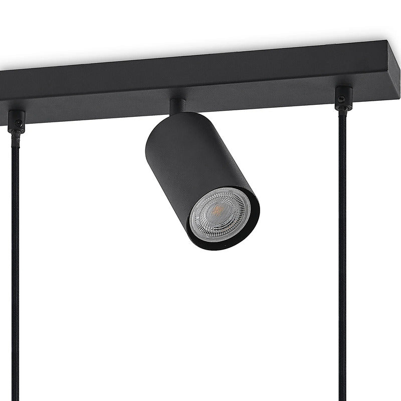 Lindby Hängeleuchte Sanad LED Pendelleuchte 9-flammig dimmbar schwarz 116cm - 9627385