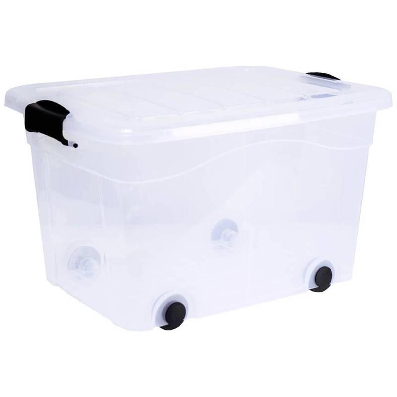 ANZIO Aufbewahrungsbox Behälter Siena Aufbewahrungsbox 60l Rollen transparent - 4055938502061