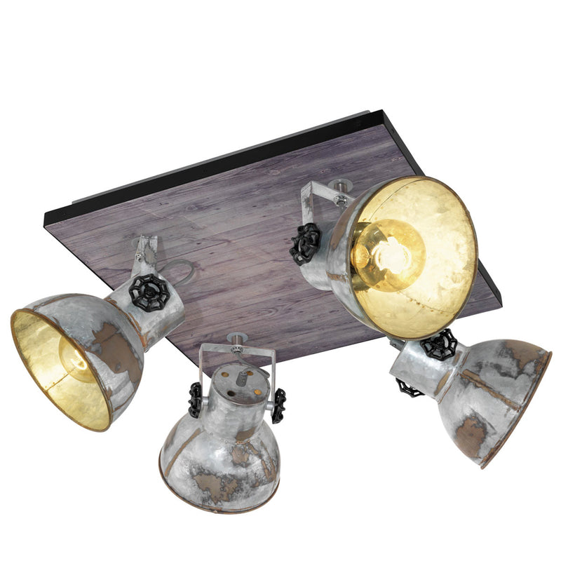 Eglo Deckenleuchte Lampe Barnstaple Industrielook 4-flg Wohnzimmer Beleuchtung - 9002759496531