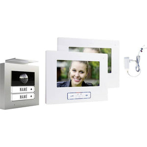 B-Ware m-e modern-electronics Video-Türsprechanlage Funk Komplett-Set VDV 20206 S