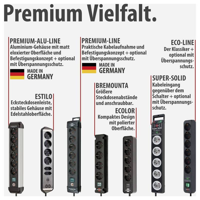 Brennenstuhl Überspannungsschutz-Steckdosenleiste 4-fach Schutzkontakt 1,5m - 4007123674022