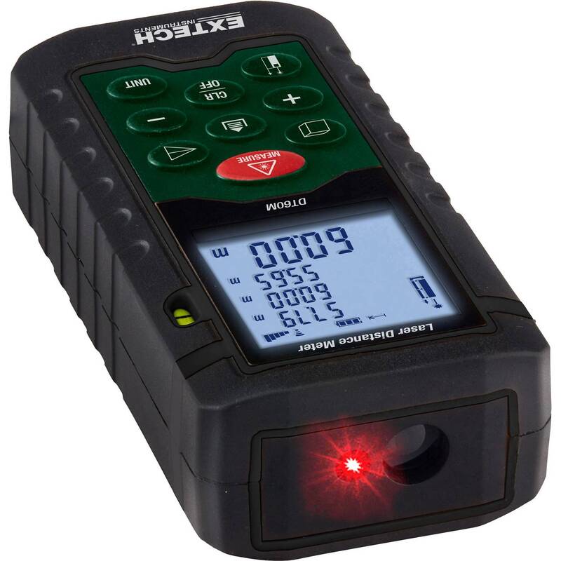 Extech Laser-Entfernungsmesser DT60M 60m Messgerät mit Additionsfunktion 100g - 0793950520604