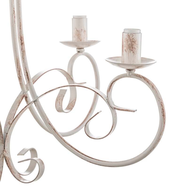 Euluna Kronleuchter Pompei Hängelampe LED Pendelleuchte dimmbar weiß antik 60cm - 8030626532663