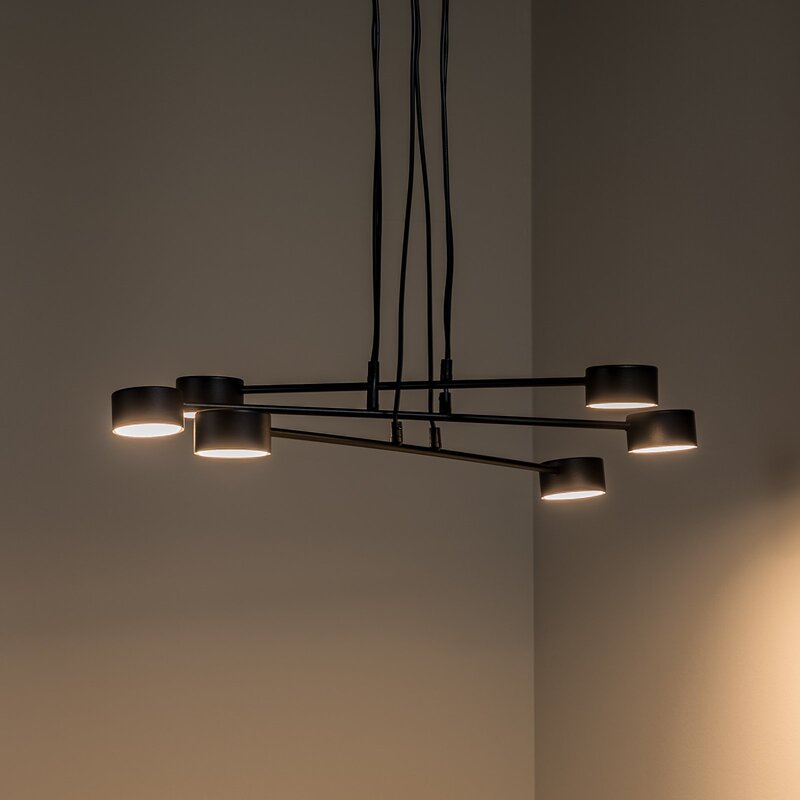 Hängeleuchte Modus 6 Stahl sechsflammig GX 53 schwarz Deckenlampe Lampe Leuc446 - 5901738929364