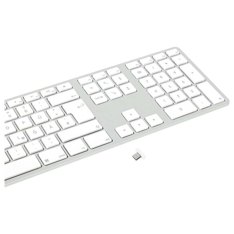 Matias Tastatur Keyboard Wireless USB C Mac Silber Computer PC - 0833742007972