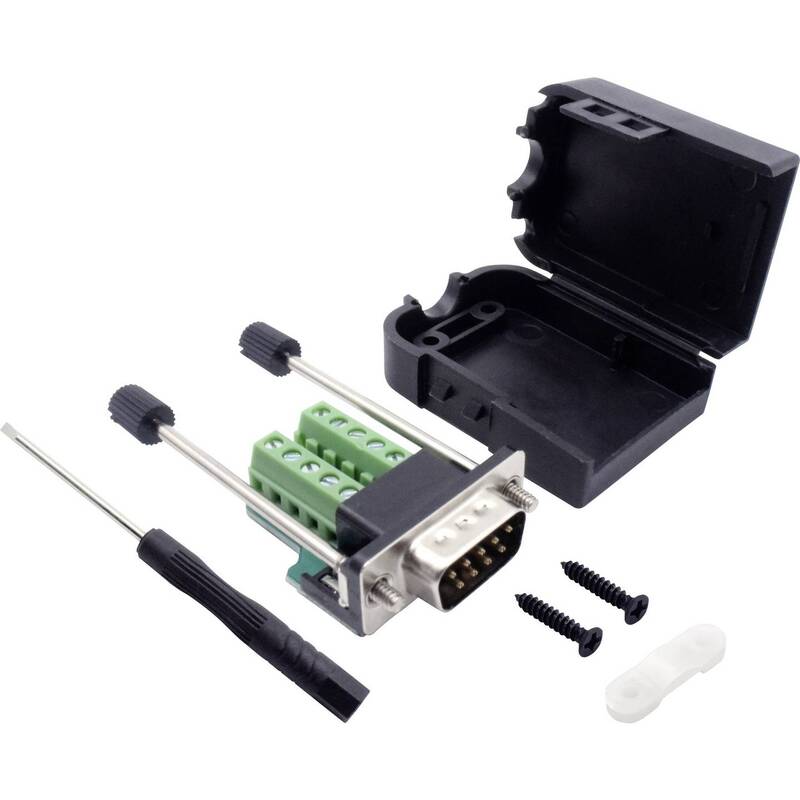 TRU COMPONENTS D-SUB Einbaustecker 9-polig Schraubanschluss ABS 1 Stück - 4053199961436