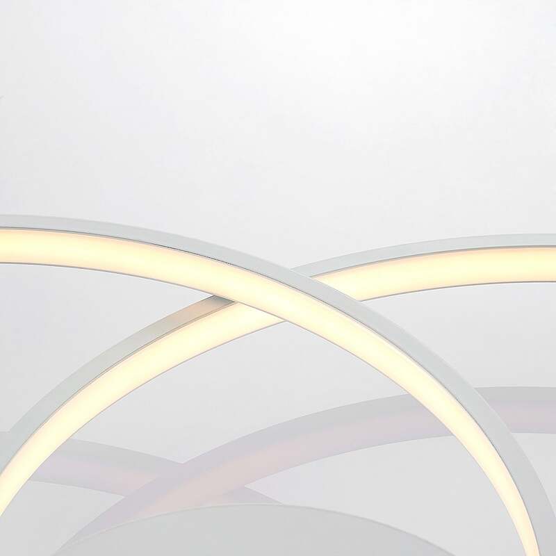 Lindby Deckenleuchte Riley LED Lampe dimmbar warmweiß Ø80cm Aluminium weiß matt - 4251096574036