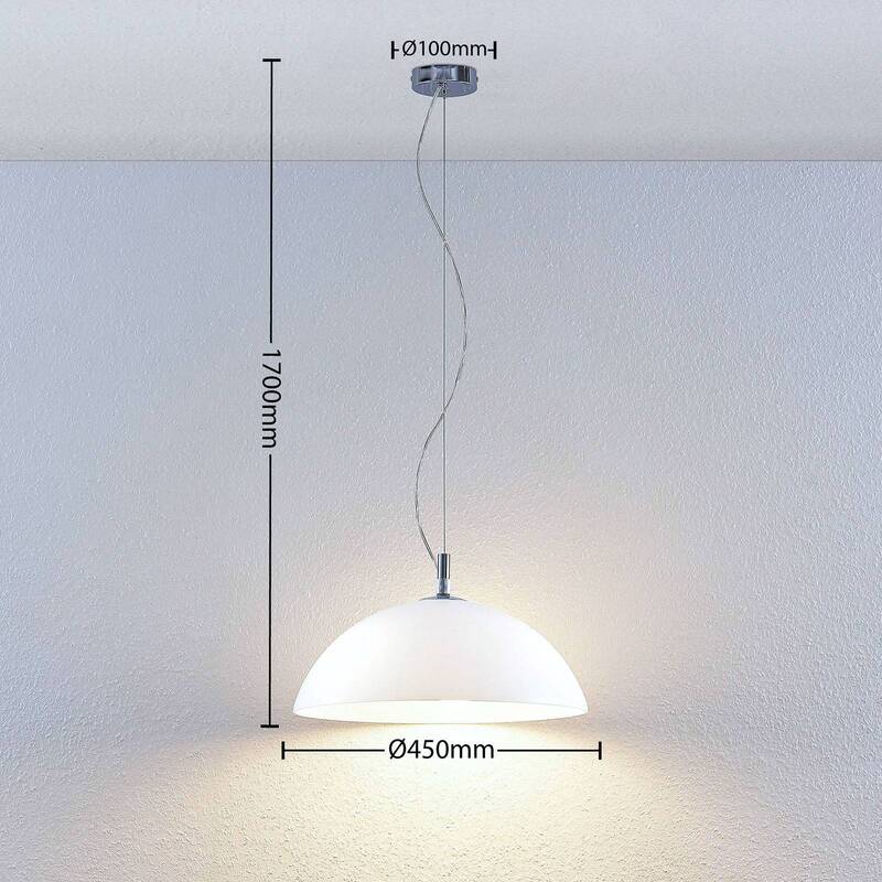 Lucande Lourenco Opalglas-Pendelleuchte Deckenlampe Hängelampe E27 opalweiß - 4251096566406