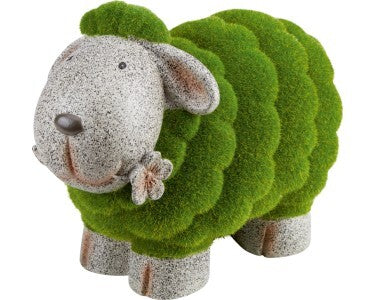 Deko-Schaf aus Polyresin und Kunstrasen Gartenfigur 28x14,5x20cm grün - 4048126018024