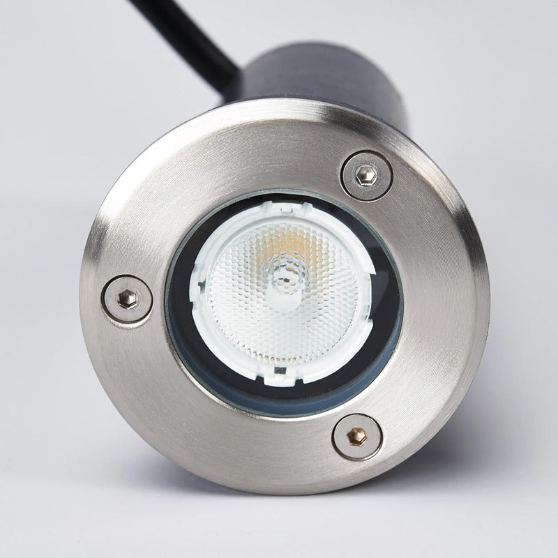 Lucande LED-Bodeneinbauleuchte Kenan Edelstahl Gartenleuchte IP67 Ø7cm 3000K - 6291105701730