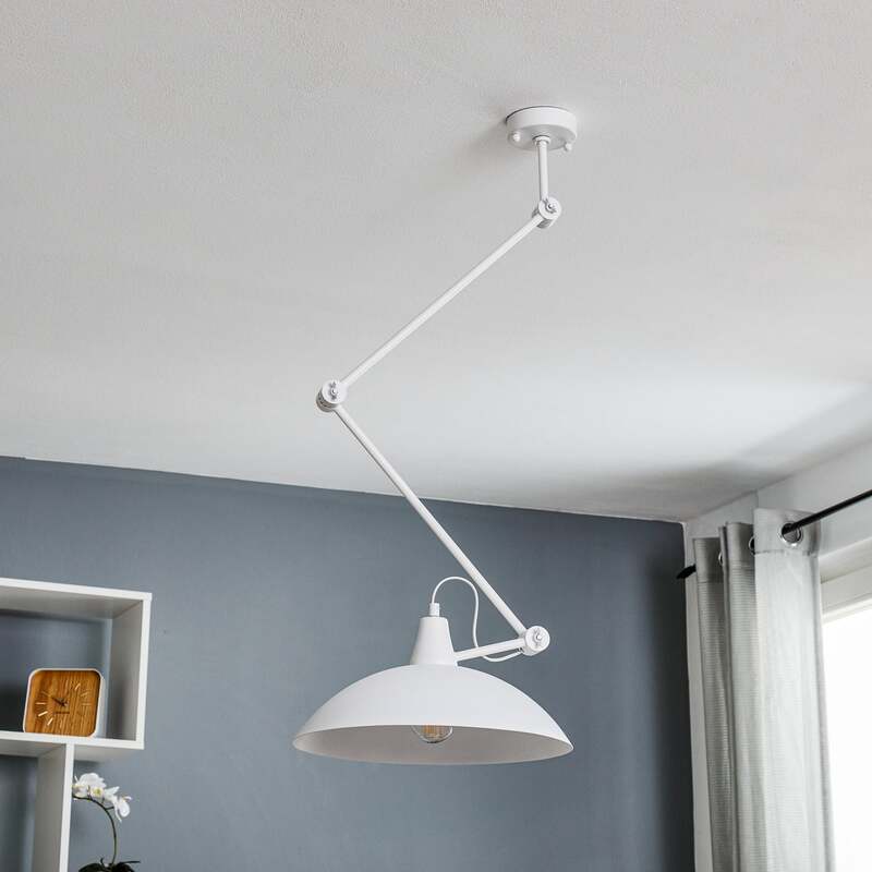 Euluna Deckenlampe 808 LED Lampe dimmbar Höhenverstellbar weiß Ø37cm 1-flammig - 5904798637187