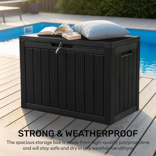 Olsen & Smith Aufbewahrungsbox Gartenbox Outdoor Box Kunststoff 78x43x56 cm 170L - 5038230173091