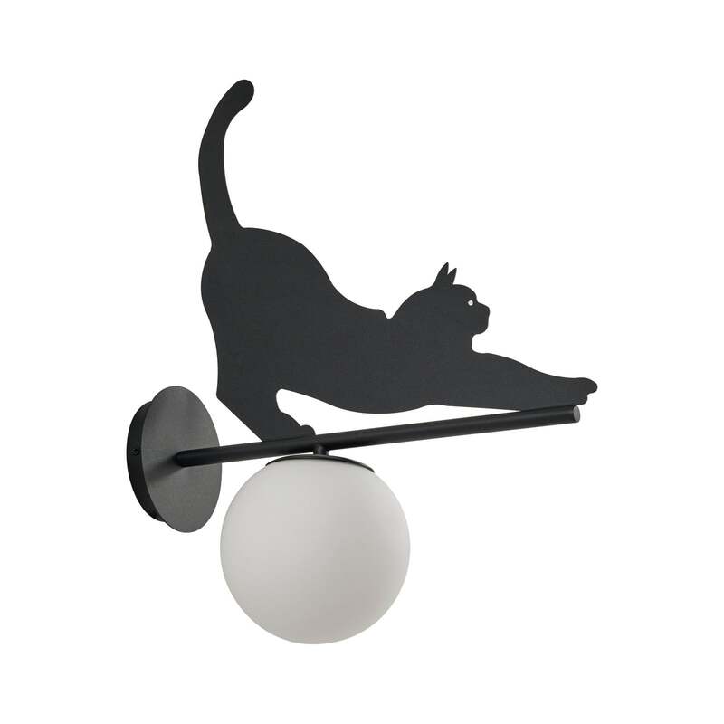 Lindby Außenwandleuchte Wandlampe Katti Katze Metall Schwarz IP44 E14 LED Lampe - 4255830902666