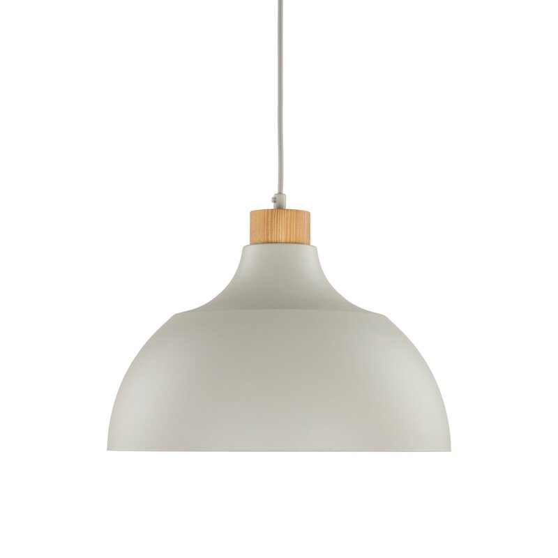 Envostar Hängeleuchte Kaitt Holzdetail Ø 34 cm beige Deckenlampe Lampe Leuchte - 5906135159987