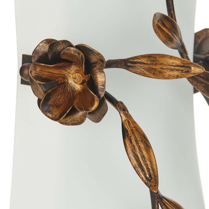 Kögl Wandleuchte Rose mit Glasschirm Wandlampe Lampe Leuchte Spot Licht E27 - 4040766165243