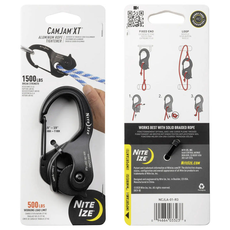 Nite Ize Schnurspanner CamJam XT Large 227kg Aluminium schwarz 98x47x23mm 1 St. - 0094664033238