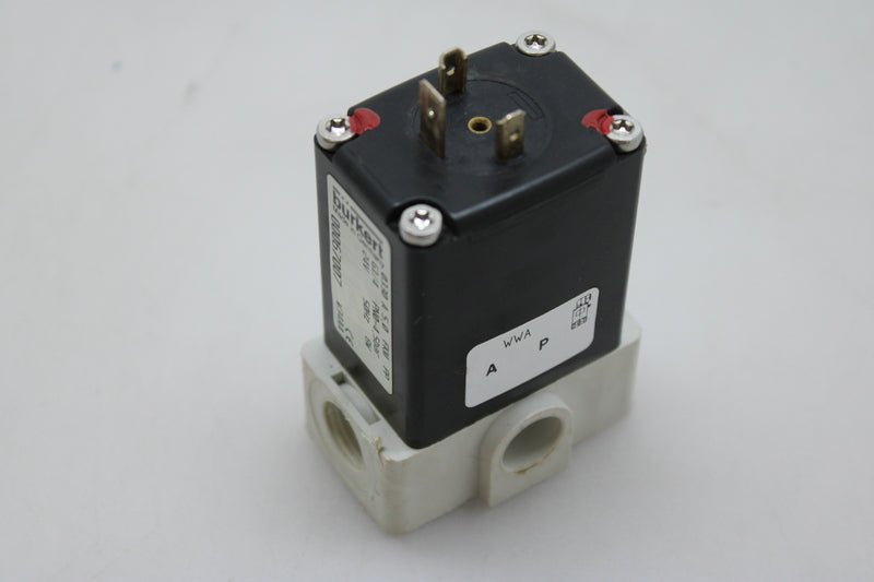 Bürkert Magnetventil Klappanker 2/2-Wege-Magnetventil G 1/4 Polypropylen FKM - 4053913002308