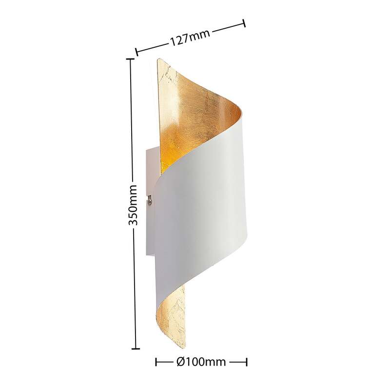 Lindby Wandleuchte Desirio LED Wandlampe dimmbar Akzentbeleuchtung weiß gold - 4251911712827