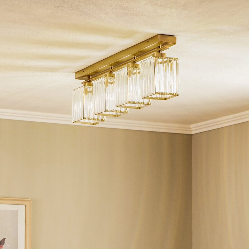Deckenleuchte AV-1795-4EY 4-fl. Balken antikgold Deckenlampe Lampe Leuchte Spot - 8698957163019