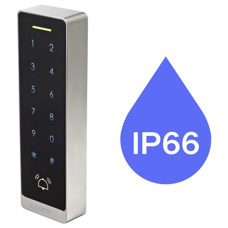Sygonix Code-Tastatur RFID Aufputz 12V 18V IP66 beleuchtet 10.000 Kombinationen - 4064161509259