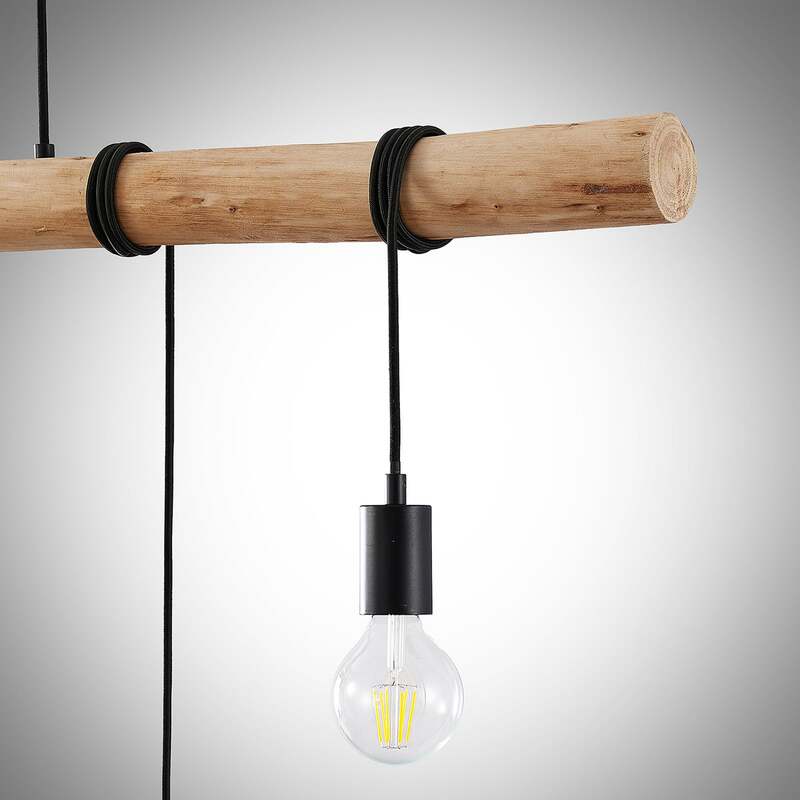 Lindby Hängeleuchte Rom 5-flg LED Pendelleuchte Lampe dimmbar schwarz 116cm - 4251096581171