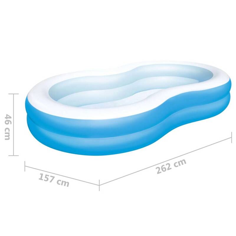 Bestway Familienpool Big Lagoon 262x157x46cm Schwimmbad für Kinder ab 3 Jahren - 6942138913217