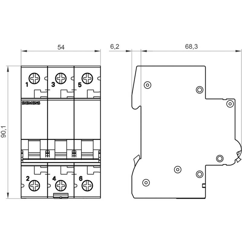Siemens Leitungsschutzschalter 5SL63047 4A 400V LS-Schalter C-Charakteristik - 4001869388717