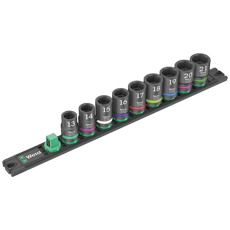 Wera Steckschlüsselsatz Impaktor 1/2" 9-teilig Nuss-Satz auf Magnetleiste - 4013288223289