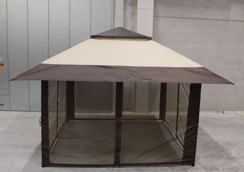 CROWN SHADES Pop-up Pavillon 3,3m x 3,3m UV-Schutz Strand Zelt Beige-Kaffee 4 - 6972228216942