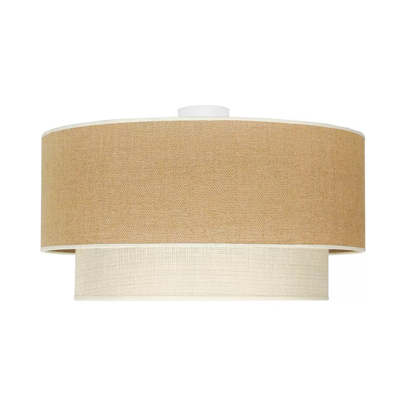 Euluna Deckenleuchte Boho Jute naturbraun weiß Ø 60 cm Deckenlampe Lampe Leuchte - 4251911789980