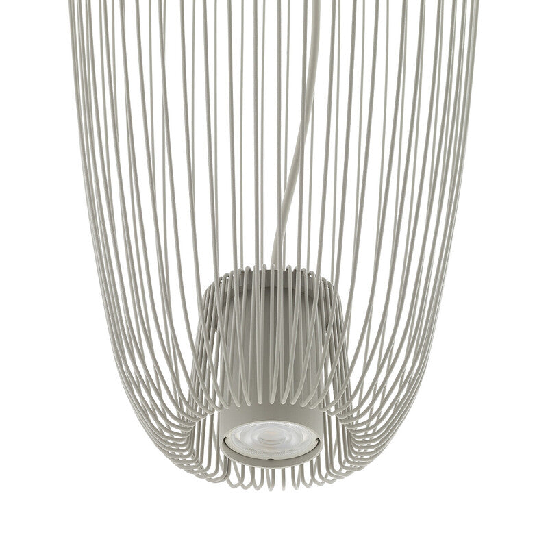 Nowodvorski Hängeleuchte Pendelleuchte Pumpkin hellgrau Metall GU10 LED 27cm - 5903139112420