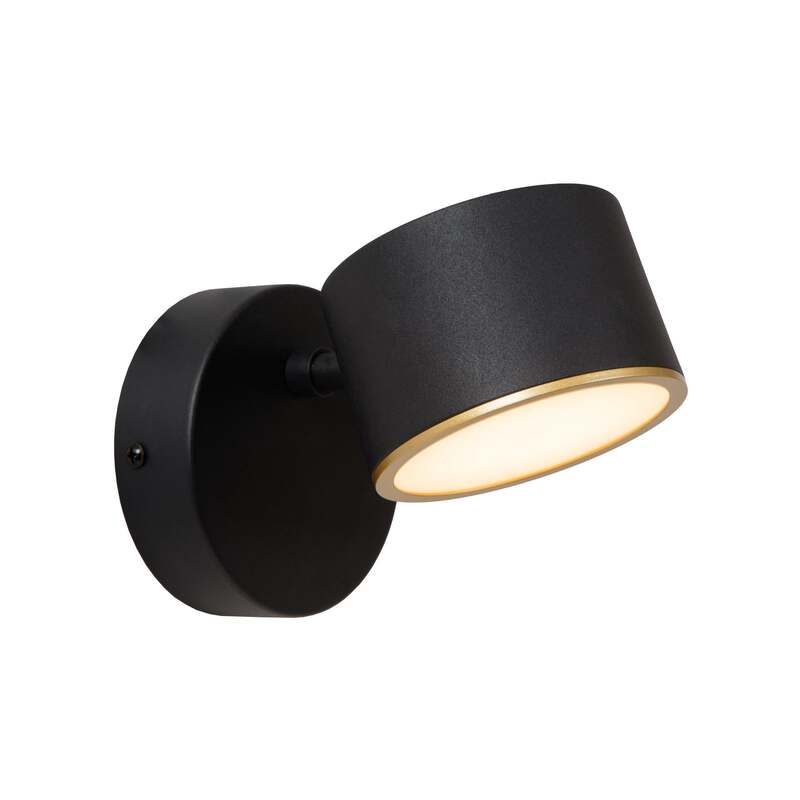 Lucide Wandleuchte Wandlampe Gian LED schwarz Metall Touchdimmer 2700 K Ra90873 - 5411212441997