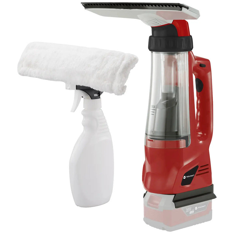 Toolcraft Fenstersauger inkl. Zubehör, akkubetrieben, schwarz, 20 V - 4064161250045