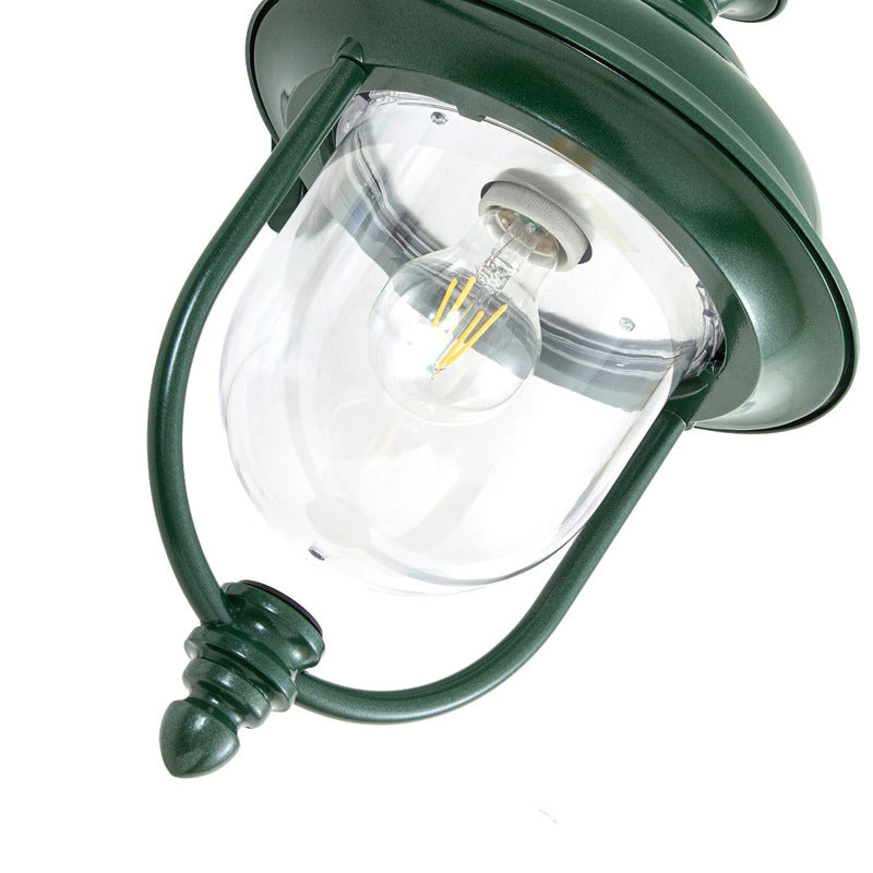 Lindby Außenwandleuchte Clint IP44 dimmbar grün Aluminium 42cm für Balkon - 4255830907197