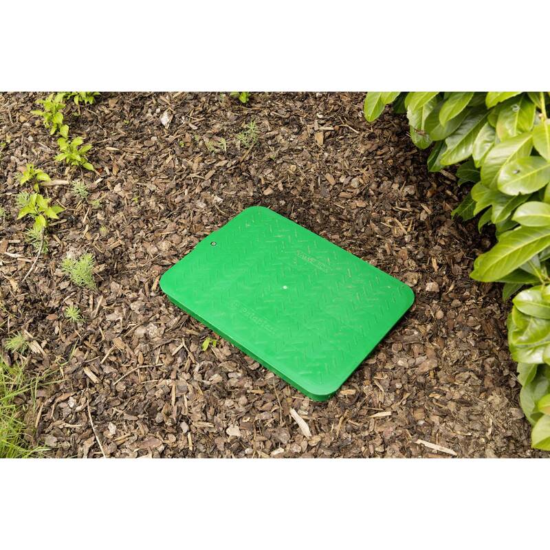 Heitronic 21042 Bodeneinbaudose Gartensteckdosen Stromverteilerdose Schwarz Grün - 4002940210422