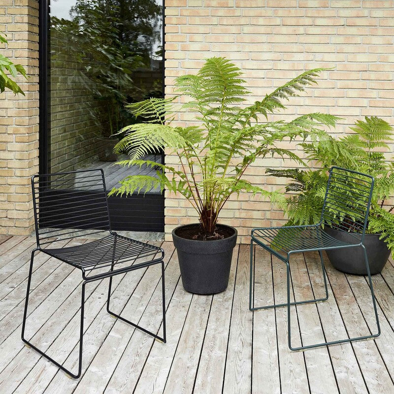 HAY Hee Stuhl schwarz pulverbeschichtet Lehnstuhl Stahl Outdoor SIEHE TEXT/FOTO - 5710441244301