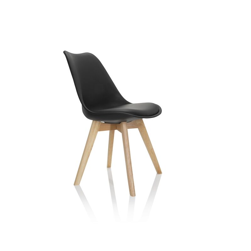 hjh OFFICE Besucherstuhl Schalenstuhl SCANDI Kunststoff schwarz 4er Pack Möbel - 4064323007159