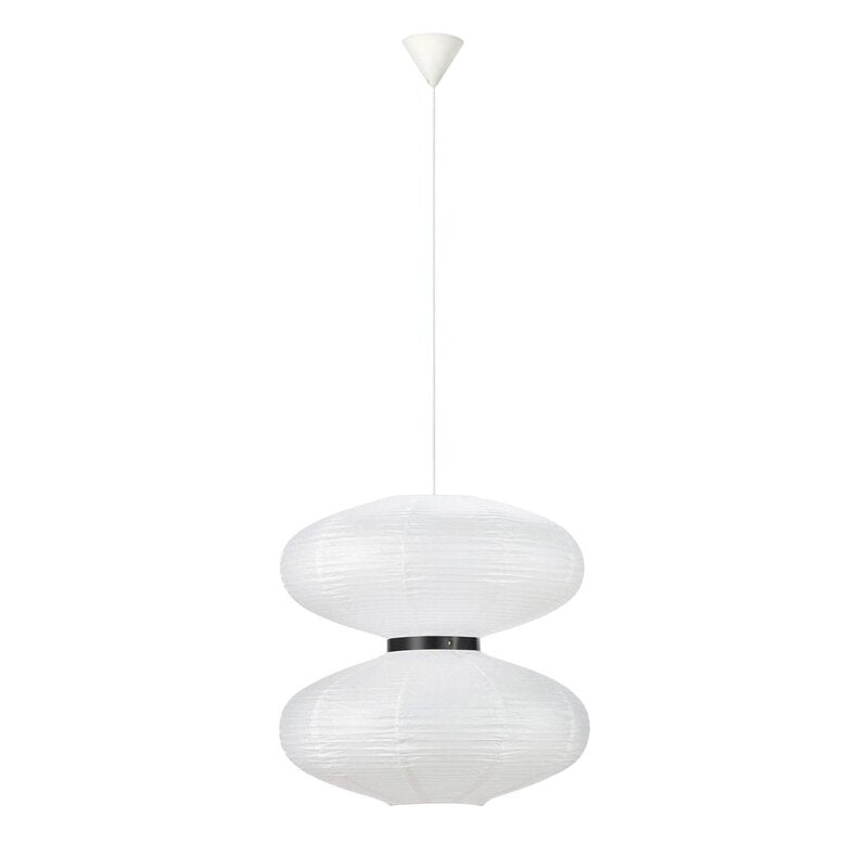 Markslöjd Pendelleuchte Dual mit Papierschirm weiß Pendellampe Lampe Leuchte E27 - 7330024600447