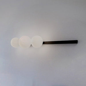 B-Ware Aldex Wandleuchte Garda 3 schwarz Metall Glas 3-flammig Wandlampe Lampe Spot