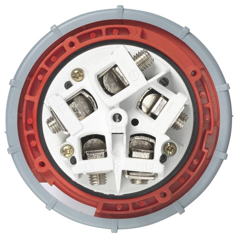 SYGONIX CEE Stecker 125A IP67 400V 5polig grau rot Schraubklemmen 1 St. - 4064161472867