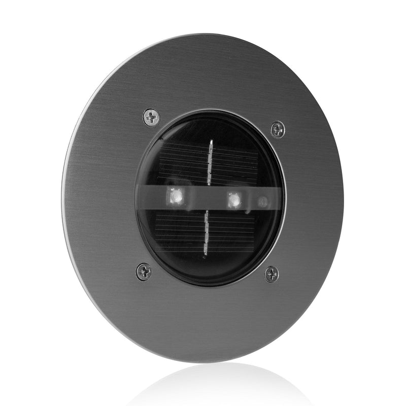 Smartwares Solar-LED-Bodeneinbaustrahler Lugo Gartenleuchte Edelstahl IP44 14cm - 8711387093746