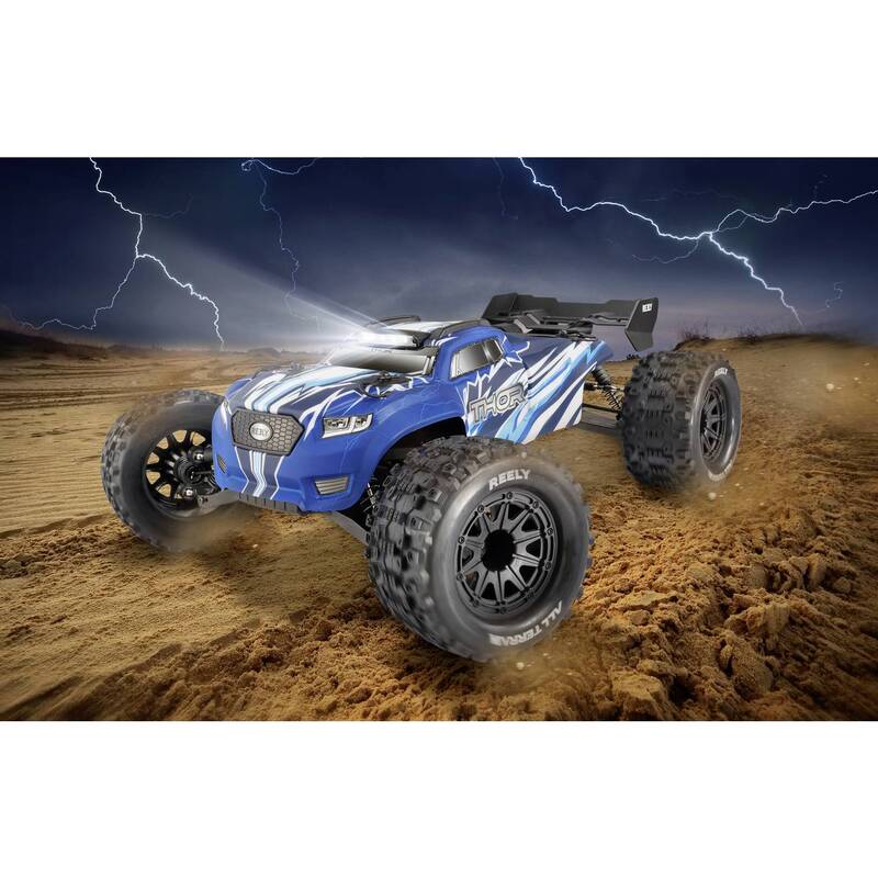 Reely RC Modellauto Thor Brushed 1:10 Elektro Monstertruck 4WD Blau inkl. Akku - 4064161258119