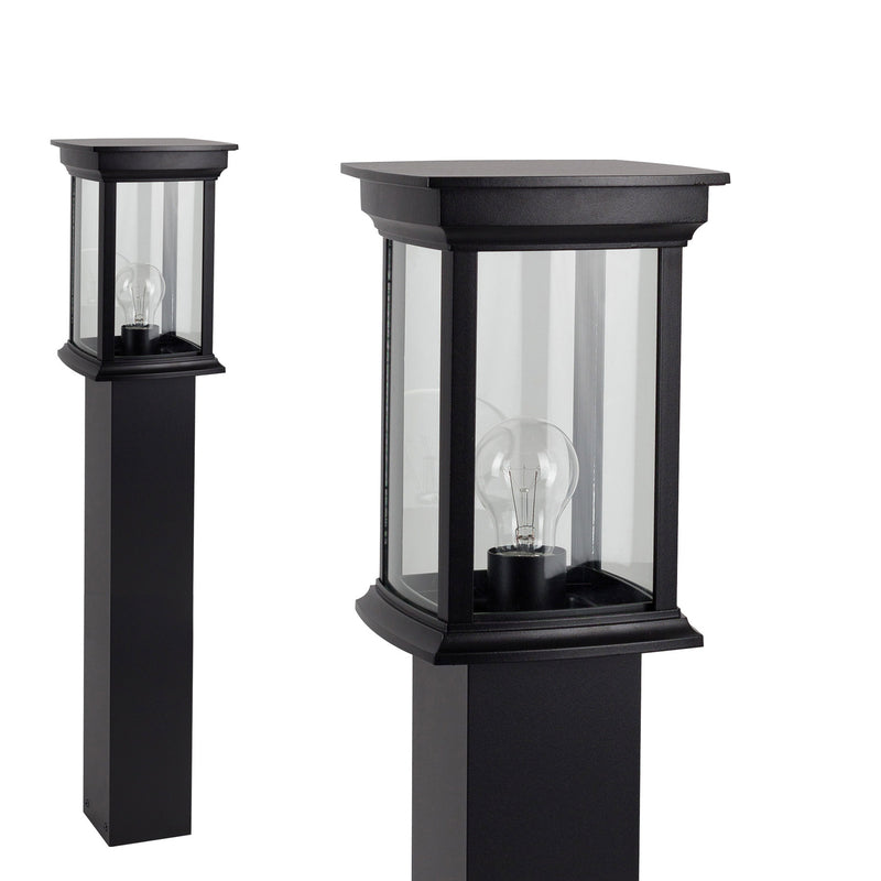KS Verlichting Wegeleuchte Außenlampe Wegelicht Schwarz E27 Aluminium - 8714732760805
