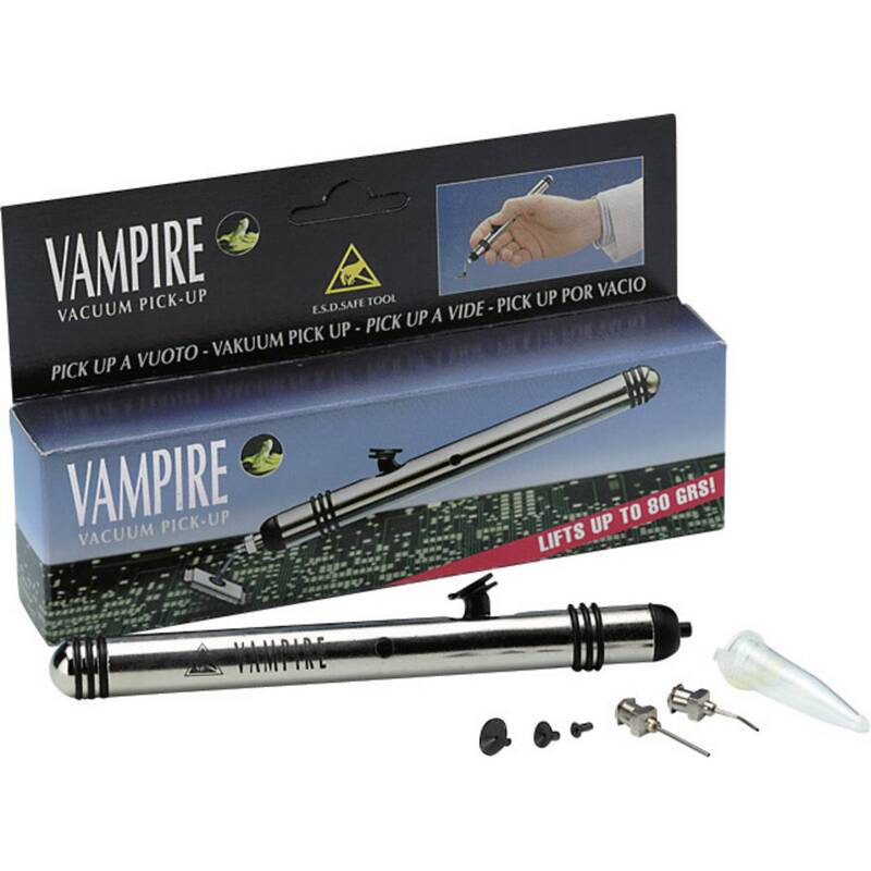 Vakuumpinzette Vampire 6teilig Ideal Tek mit 2 Stahl-Nadeln und 3 ESD Saugnäpfen - 4016138748260