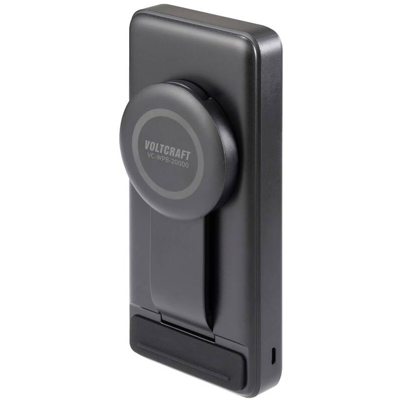 Voltcraft Wireless Powerbank 20000 mAh Qi Ladegerät Akku Schwarz mit - 4064161293394