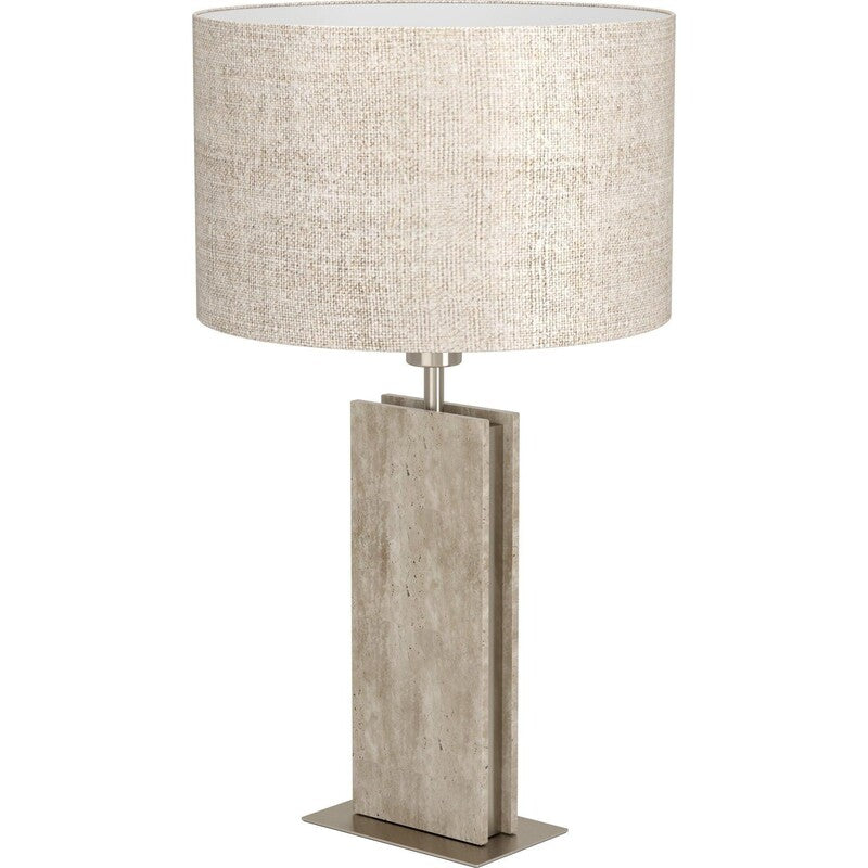 Eglo BELESAR Satin Nickel Stone & Steel Table Lamp - 9008606305995