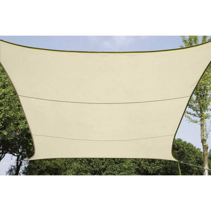 Perel Sonnensegel Sonnenschutz Sun Sail Creme Polyester UV Schutz 4x500x500cm - 5410329479657
