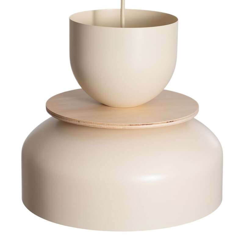 Hängelampe Uto creme Metall Ø 30 cm dimmbar E27 IP20 15 W LED - 5904798659080